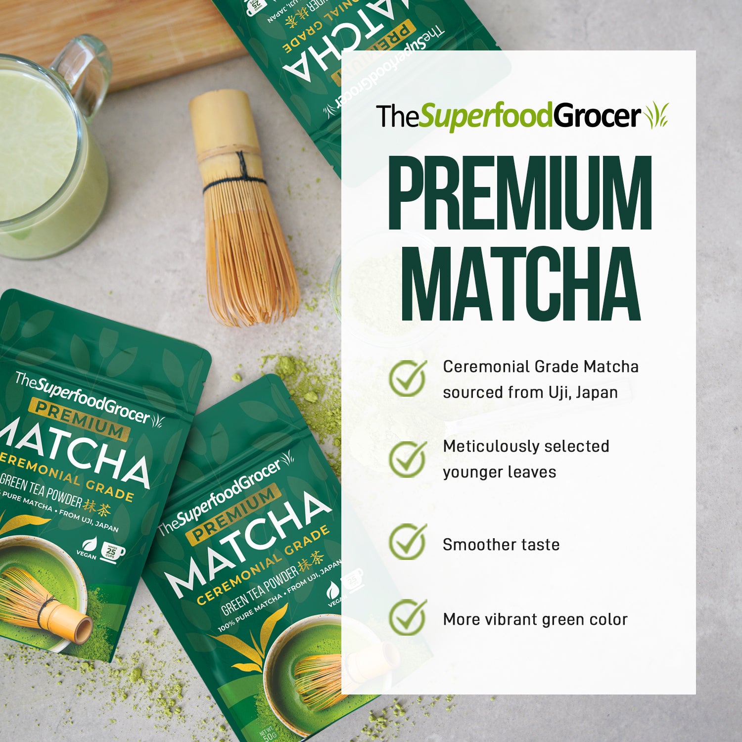 Premium Ceremonial Grade Matcha Powder 30g