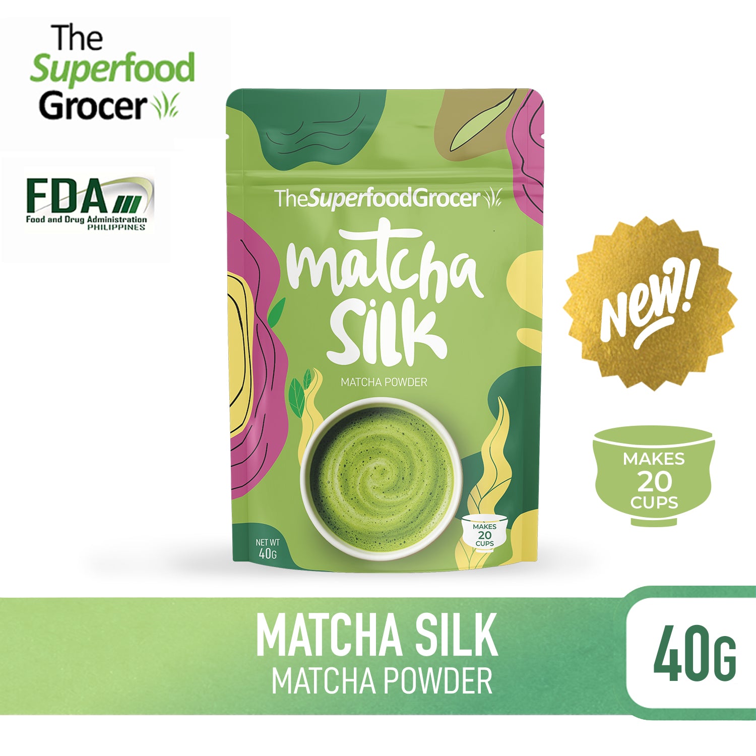 The Superfood Grocer Matcha Silk Matcha Powder 40g