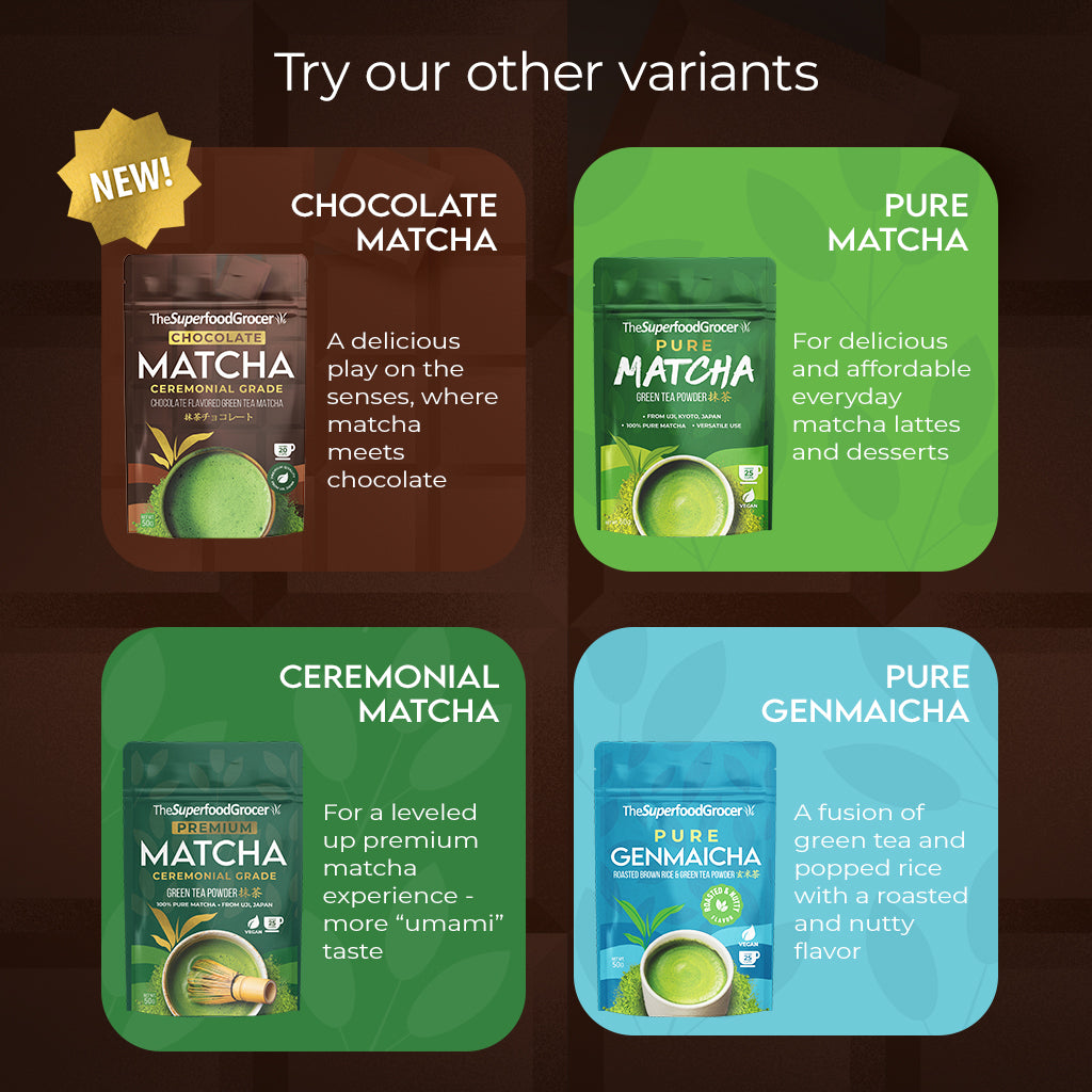 Ceremonial Grade Uji Chocolate Matcha Powder 30g