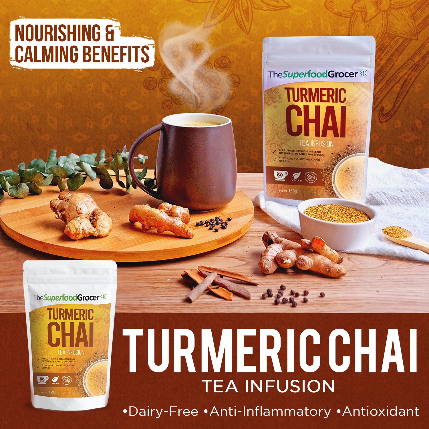 Turmeric Chai Tea Infusion - The Superfood Grocer Philippines